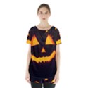 Pumpkin Helloween Face Autumn Skirt Hem Sports Top View1