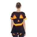 Pumpkin Helloween Face Autumn Skirt Hem Sports Top View2