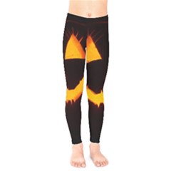 Pumpkin Helloween Face Autumn Kids  Legging