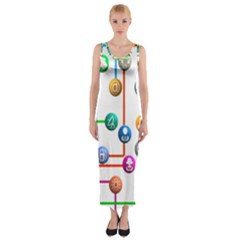 Icon Media Social Network Fitted Maxi Dress