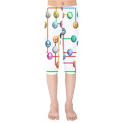 Icon Media Social Network Kids  Capri Leggings 