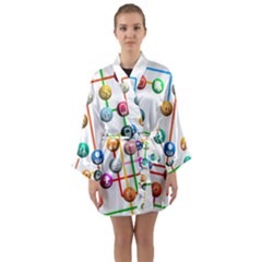 Icon Media Social Network Long Sleeve Kimono Robe