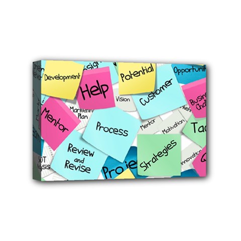 Stickies Post It List Business Mini Canvas 6  X 4  by Celenk