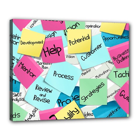 Stickies Post It List Business Canvas 20  X 16  by Celenk