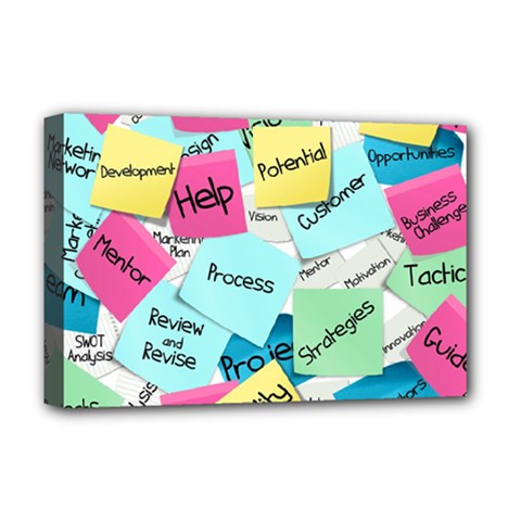 Stickies Post It List Business Deluxe Canvas 18  X 12   by Celenk