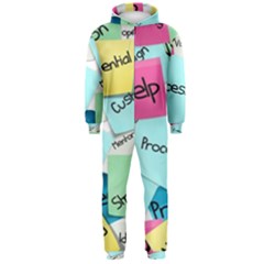 Stickies Post It List Business Hooded Jumpsuit (men)  by Celenk