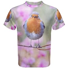 Spring Bird Bird Spring Robin Men s Cotton Tee by Celenk