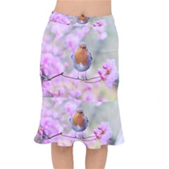 Spring Bird Bird Spring Robin Mermaid Skirt