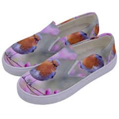 Spring Bird Bird Spring Robin Kids  Canvas Slip Ons