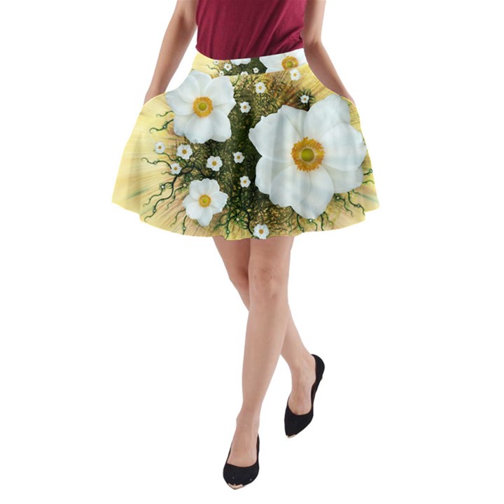 Summer Anemone Sylvestris A-Line Pocket Skirt