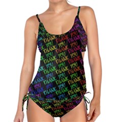 Thank You Font Colorful Word Color Tankini Set