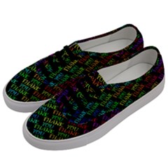 Thank You Font Colorful Word Color Men s Classic Low Top Sneakers by Celenk