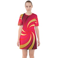 Tinker Color Share Many About Sixties Short Sleeve Mini Dress