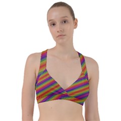 Spectrum Psychedelic Green Sweetheart Sports Bra