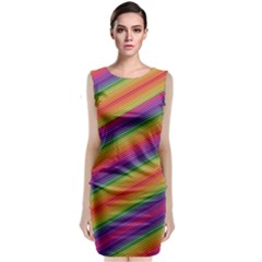 Spectrum Psychedelic Green Classic Sleeveless Midi Dress