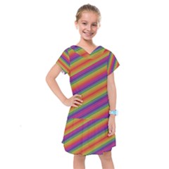 Spectrum Psychedelic Green Kids  Drop Waist Dress by Celenk