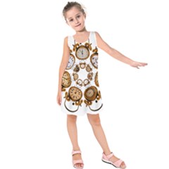 Time Clock Alarm Clock Time Of Kids  Sleeveless Dress by Celenk