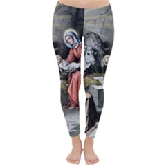 The Birth Of Christ Classic Winter Leggings by Valentinaart