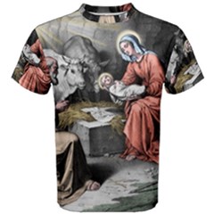 The Birth Of Christ Men s Cotton Tee by Valentinaart