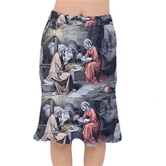 The Birth Of Christ Mermaid Skirt by Valentinaart