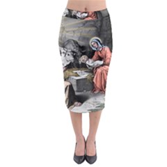 The Birth Of Christ Midi Pencil Skirt by Valentinaart