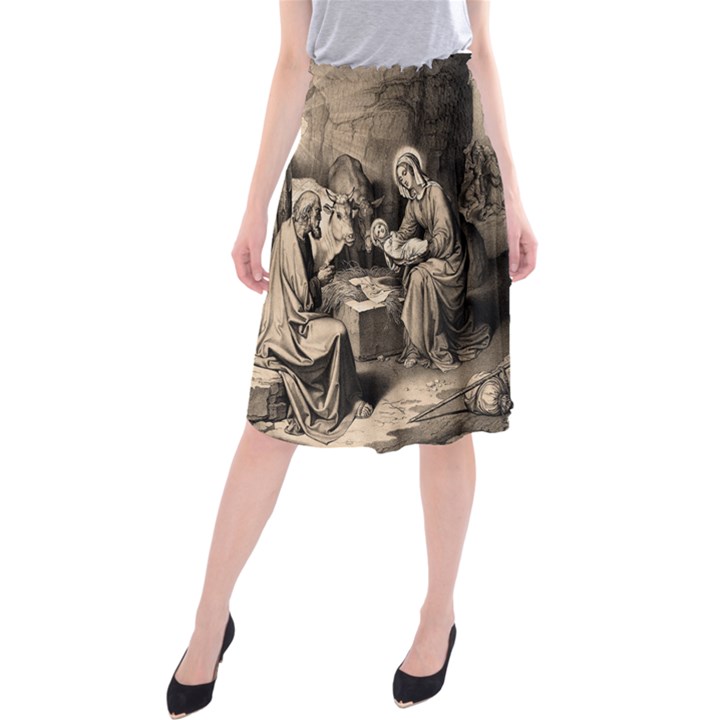 The birth of Christ Midi Beach Skirt