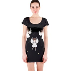 Christmas Angels  Short Sleeve Bodycon Dress by Valentinaart