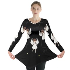 Christmas Angels  Long Sleeve Tunic  by Valentinaart