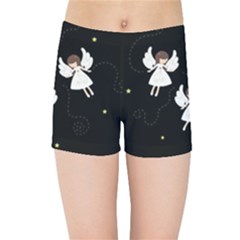 Christmas Angels  Kids Sports Shorts by Valentinaart