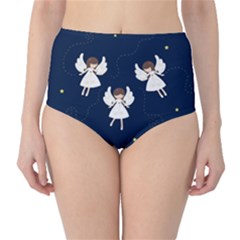 Christmas Angels  High-waist Bikini Bottoms by Valentinaart