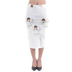 Christmas Angels  Midi Pencil Skirt by Valentinaart