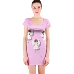 Christmas Angels  Short Sleeve Bodycon Dress