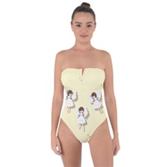 Christmas Angels  Tie Back One Piece Swimsuit