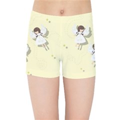 Christmas Angels  Kids Sports Shorts by Valentinaart