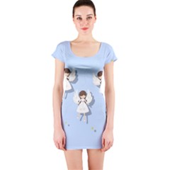 Christmas Angels  Short Sleeve Bodycon Dress by Valentinaart