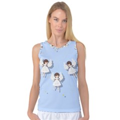 Christmas Angels  Women s Basketball Tank Top by Valentinaart