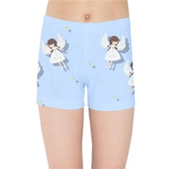 Christmas Angels  Kids Sports Shorts by Valentinaart