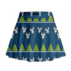 Christmas Angels  Mini Flare Skirt by Valentinaart