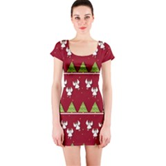 Christmas Angels  Short Sleeve Bodycon Dress by Valentinaart