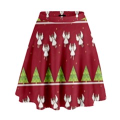 Christmas Angels  High Waist Skirt by Valentinaart