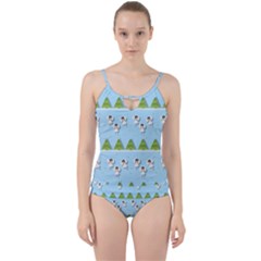 Christmas Angels  Cut Out Top Tankini Set