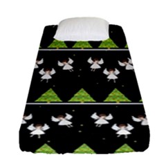 Christmas Angels  Fitted Sheet (single Size)