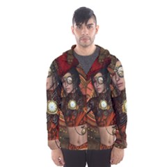 Steampunk, Wonderful Steampunk Lady Hooded Wind Breaker (Men)