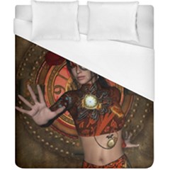 Steampunk, Wonderful Steampunk Lady Duvet Cover (California King Size)