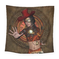 Steampunk, Wonderful Steampunk Lady Square Tapestry (large) by FantasyWorld7