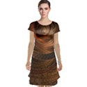 Brown, Bronze, Wicker, and Rattan Fractal Circles Cap Sleeve Nightdress View1