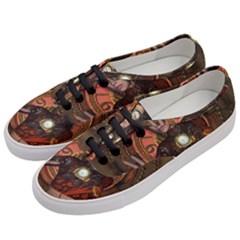 Steampunk, Wonderful Steampunk Lady Women s Classic Low Top Sneakers