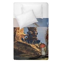 Wonderful Seascape With Mushroom House Duvet Cover Double Side (single Size) by FantasyWorld7