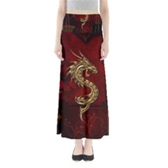 Wonderful Mystical Dragon, Vintage Full Length Maxi Skirt by FantasyWorld7