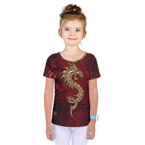 Wonderful Mystical Dragon, Vintage Kids  One Piece Tee by FantasyWorld7